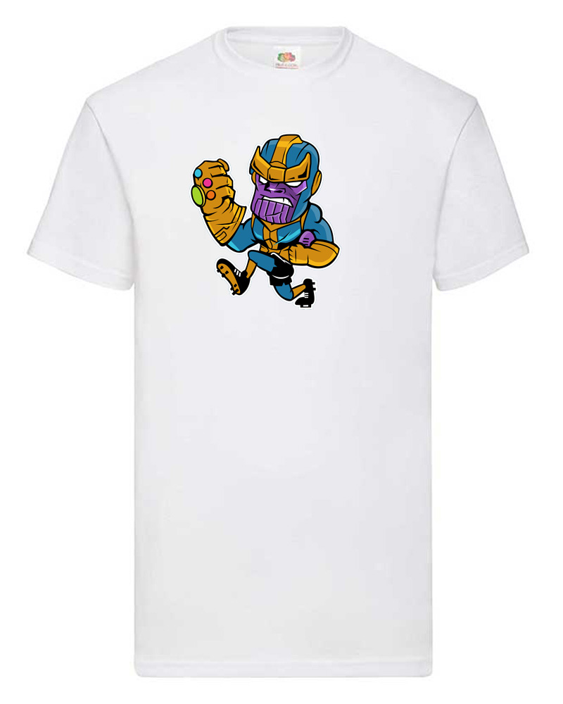 FRUIT OF THE LOOM T-shirt με Στάμπα Thanos ΛΕΥΚΟ
